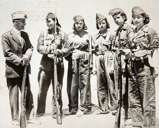 vrouwelijke soldaten anarchistische beweging spaanse burgeroorlog