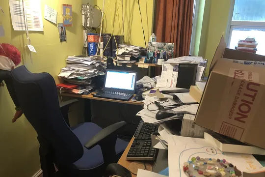 Het bureau van een wanordelijke geest? 