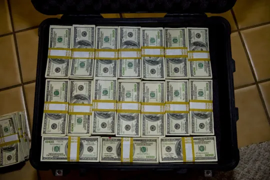 cash suitcase
