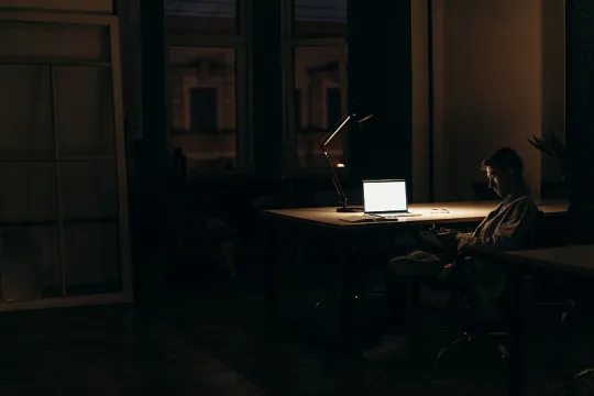 working late