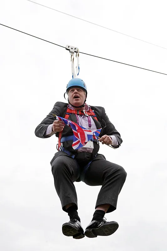 bojo on a zipwire 