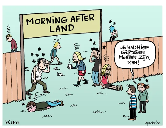 Morning after land