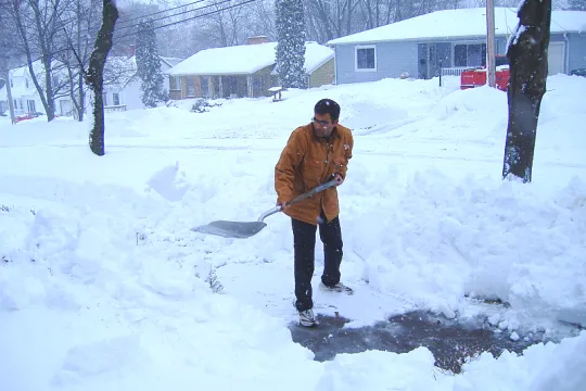 shoveling