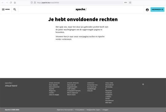 onvoldoende rechten