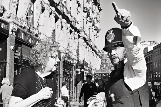 policeman pointing