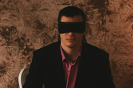 blindfolded