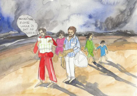 Naar de humanitaire zone