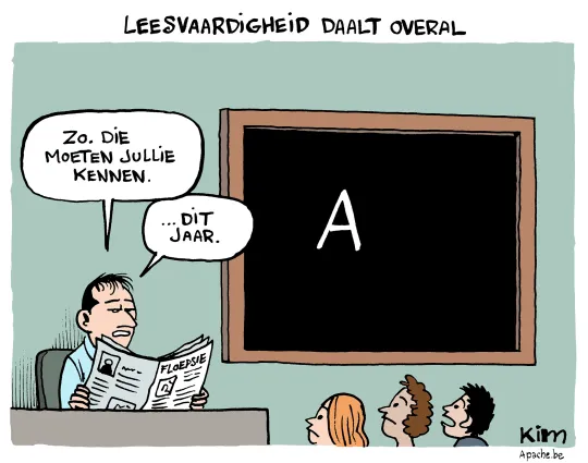 Leesvaardigheid daalt overal