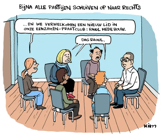 Bijna alle partijen schuiven op naar rechts