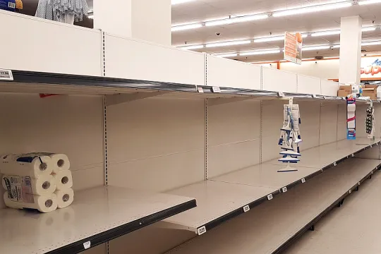 empty shelves