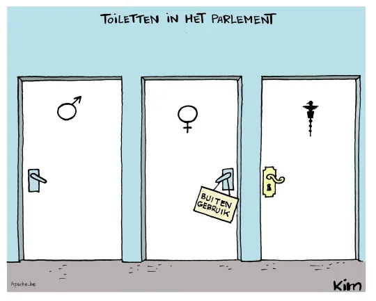 De nieuwe toiletten in het parlement