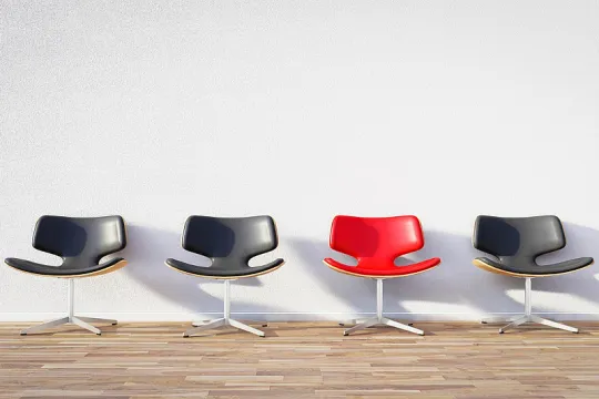 one red chair
