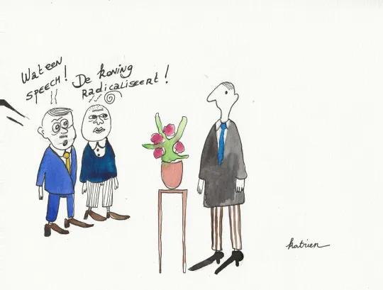 De koning radicaliseert