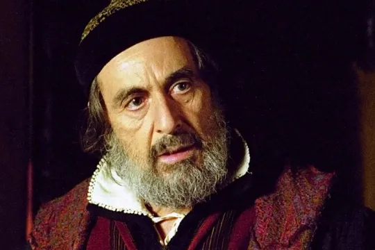 Al Pacino in de rol van Shakespeares Shylock. 