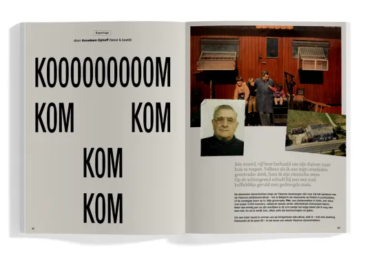 Artikel over duivenmelkers uit het magazine
