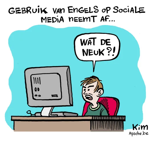 Gebruik van Engels op sociale media neemt af