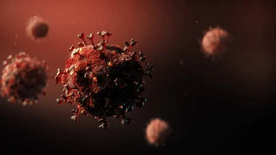 Coronavirus (Sars-CoV-2) (3D animatie (c) wearecovert.com)