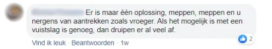 Screenshot Facebookgroep Thin Blue Line Belgium