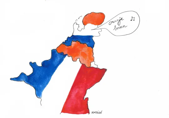 Nederland kleurt België oranje