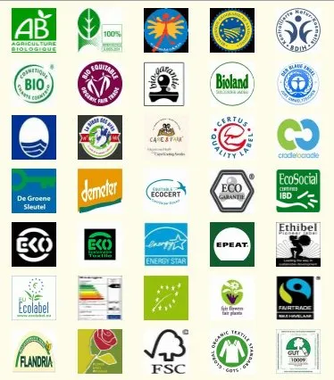 Slechts een greep uit een aantal ecolabels voor Vlaanderen.