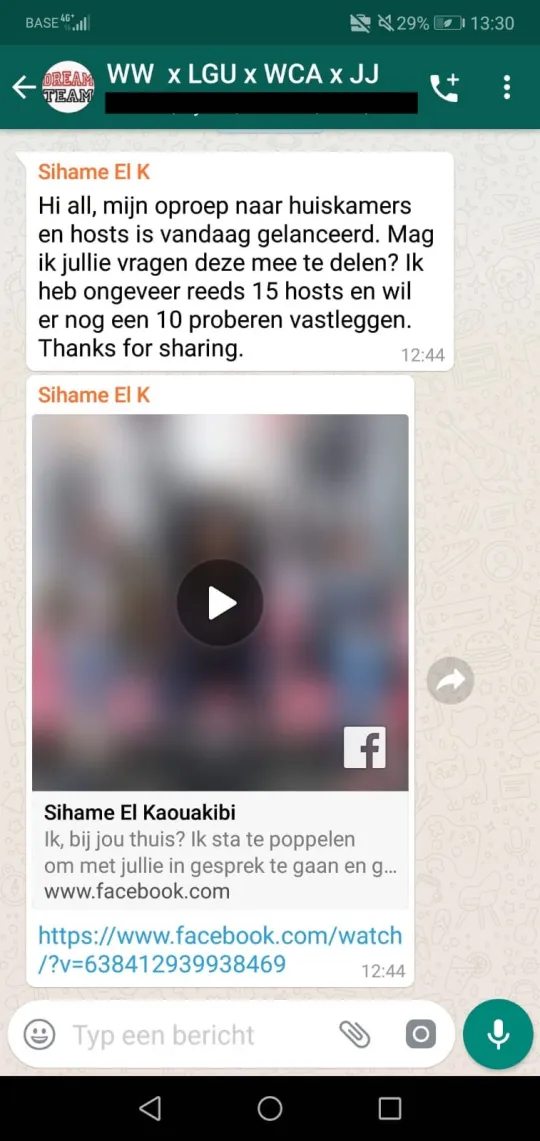 Ook later in de politieke campagne vroeg El Kaouakibi haar medewerkers om reclame te maken op sociale media.