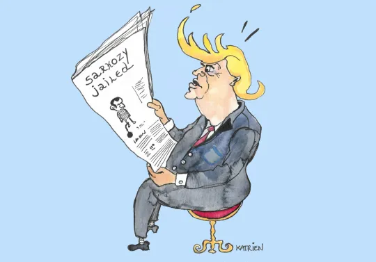 Trump leest de krant