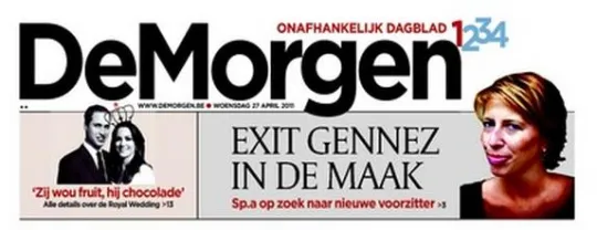 Exit Gennez in de maak. Sp.a op zoek naar nieuwe voorzitter.