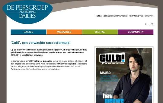 Voor de advertentiedienst van De Persgroep is Cult! alleszins een succesformule