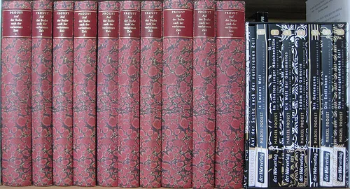 Een klein deel van 'A la recherche du temps perdu' van Marcel Proust. Welke uitgever zou dit werk nu nog durven publiceren? (Foto Flickr Wolf Gang)