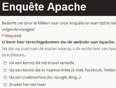 Screenshot enquête Apache