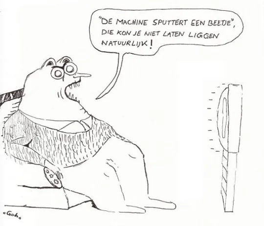 De machine sputtert