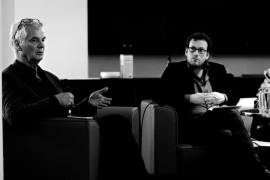Piet Bakker en Dave Sinardet (Foto Julia M. Free)