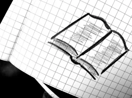 De tekening van een boek (Foto: Erin m/ December 2011/ Flickr-CC)