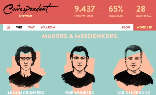 (Screenshot De Correspondent, woensdag 20 maart, 15u59)