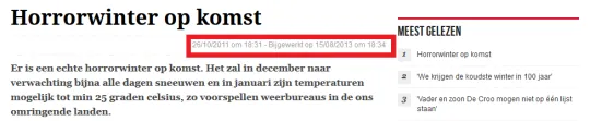 (Screenshot webpagina Knack.be 13/11/2013)