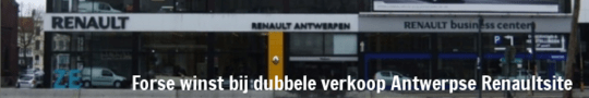 Teaser Winst bij dubbele verkoop Antwerpse Renaultgarage