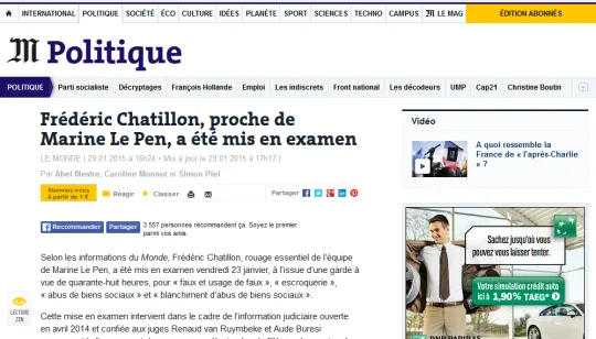 Screenshot Le Monde