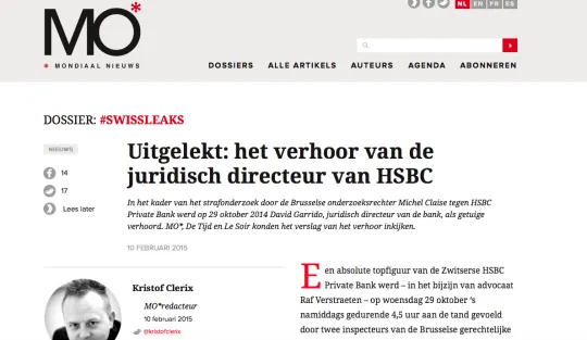 Uitgelekt: het verhoor van de juridisch directeur van HSBC