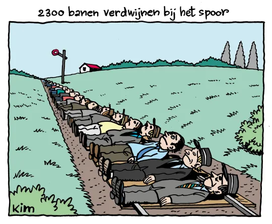 2300 banen verdwijnen bij het spoor