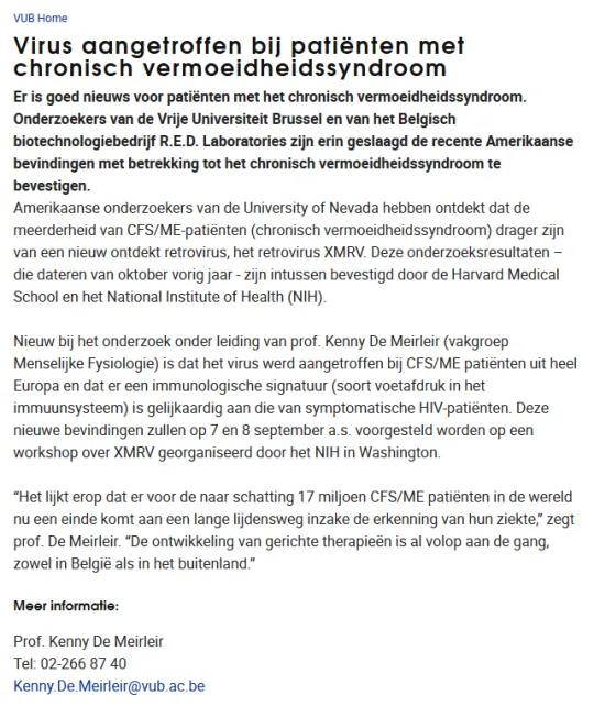 persbericht VUB