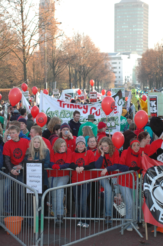 'Links' studentenprotest aan de universiteit (Foto: Flickr 'cc) Chris Adams)