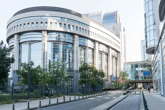 Het Europees Parlement in Brussel