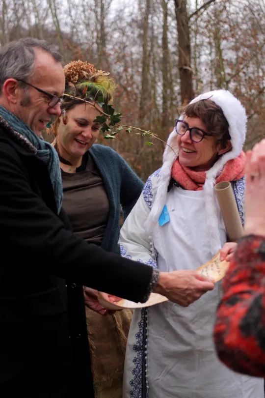 Schepen Filip Watteeuw op bezoek bij Wilde Bernadette (Sint-Amandsberg)