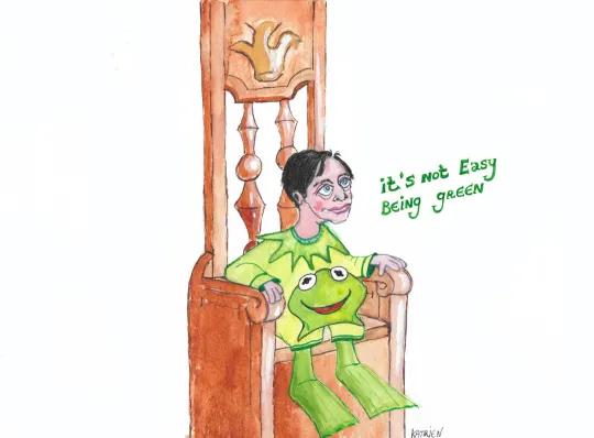 Bart lonkt naar groen
