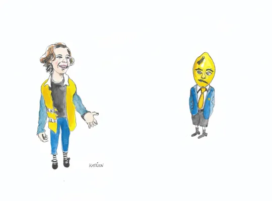 Anuna reikt Bart de hand