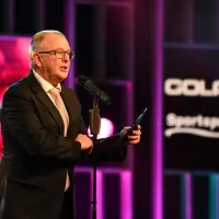 Bob Verbeeck, ceo van Golazo, tijdens een prijsuitreiking op de avond van het Sport Gala in 2021.