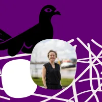 De Apache-duif heeft een eitje in haar nest waarin je een foto van Annick De Ridder kan zien.